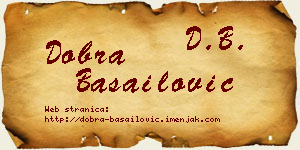 Dobra Basailović vizit kartica